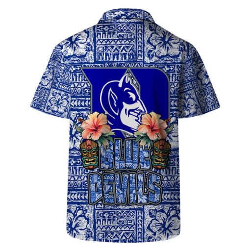 Duke Blue Devils NCAA  Aloha Tiki Pattern Hawaiian Set