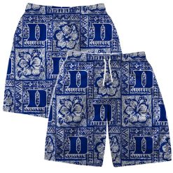 Duke Blue Devils NCAA Aloha Tiki Pattern Hawaiian Set