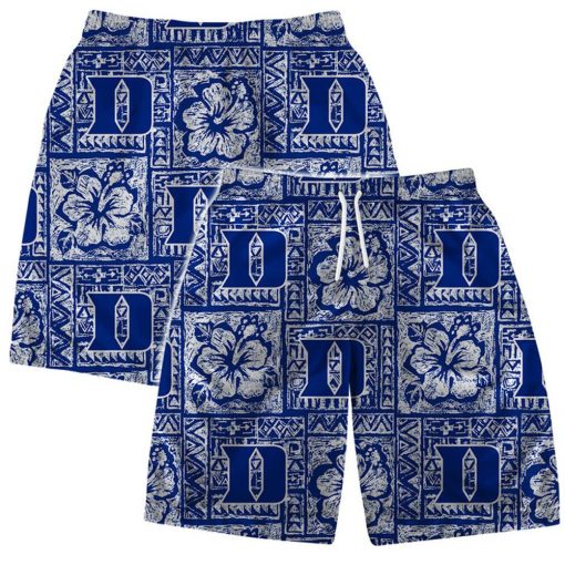 Duke Blue Devils NCAA  Aloha Tiki Pattern Hawaiian Set