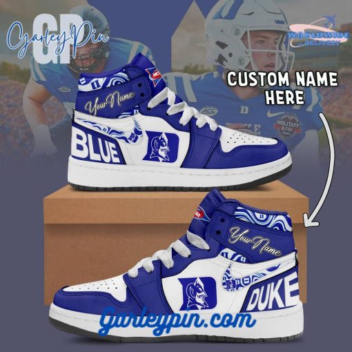 Duke Blue Devils NCAA Custom Name Air Jordan 1 Sneaker