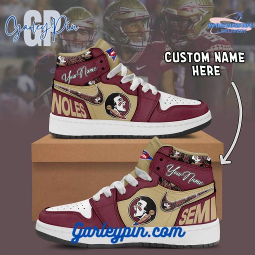Florida State Seminoles NCAA Custom Name Air Jordan 1 Sneaker