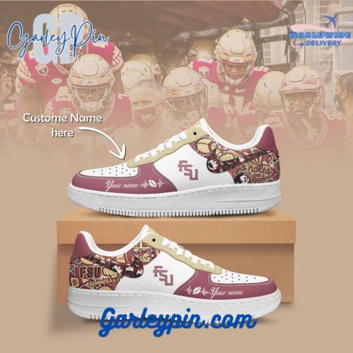 Florida State Seminoles NCAA Custom Name Nike Air Force 1 Sneaker