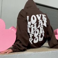 Semispoiled Love That For You Brown Hoodie