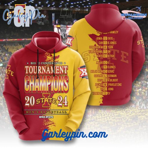 Iowa State Cyclones Men’s Basketball 2024 Big 12 Conference Tournament Champions Hoodie