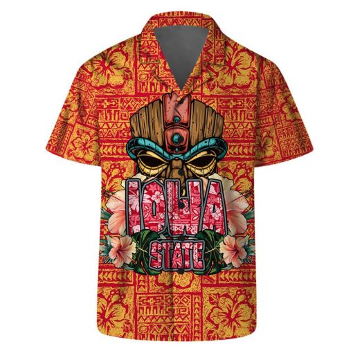 Iowa State Cyclones NCAA Aloha Tiki Pattern Hawaiian Set