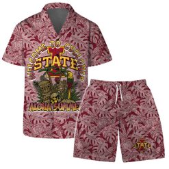 Iowa State Cyclones Welcome To NCAA Pattern Hawaiian Set