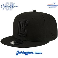 LA Clippers New Era Black On Black Snapback Hat