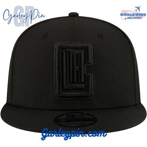 LA Clippers New Era Black On Black Snapback Hat