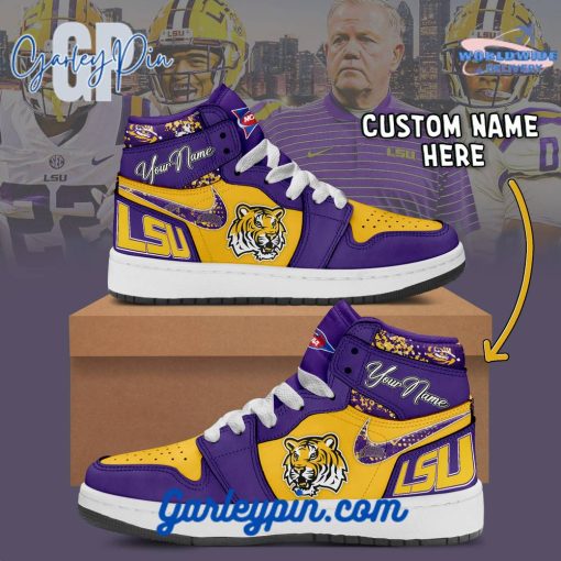 LSU Tigers NCAA Custom Name Air Jordan 1 Sneaker