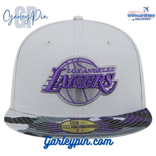 Los Angeles Lakers New Era Active Color Camo Gray Snapback Hat