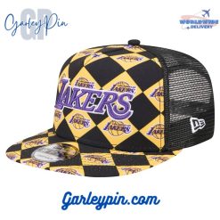 Los Angeles Lakers New Era Seeing Diamonds AFrame Snapback Hat
