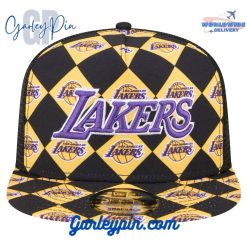 Los Angeles Lakers New Era Seeing Diamonds AFrame Snapback Hat
