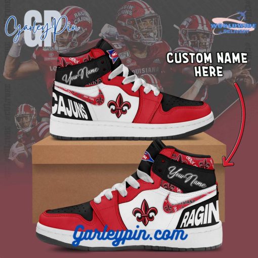 Louisiana State Ragin Cajuns NCAA Custom Name Air Jordan 1 Sneaker