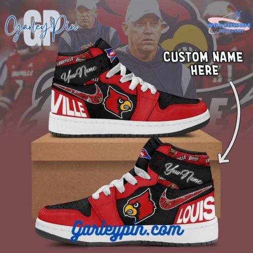 Louisville Cardinals NCAA Custom Name Air Jordan 1 Sneaker