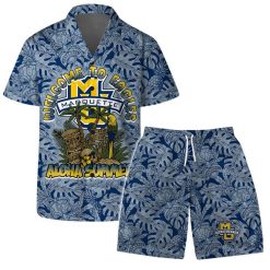 Marquette Golden Eagles Welcome To NCAA Pattern Hawaiian Set