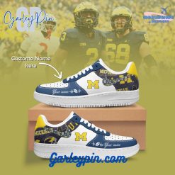 Michigan Wolverines NCAA Custom Name Nike Air Force 1 Sneaker