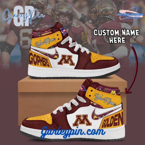 Minnesota Golden Gophers NCAA Custom Name Air Jordan 1 Sneaker