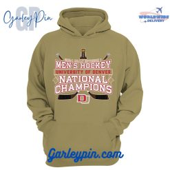 NCAA Denver Hockey 2024 National Champions 10X Brown Hoodie