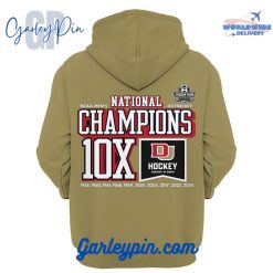 NCAA Denver Hockey 2024 National Champions 10X Brown Hoodie