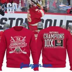 NCAA Denver Hockey Champions 2024 Red Sweatshirt