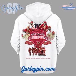 NCAA Denver Hockey Champions 2024 White Combo Hoodie Pants Cap