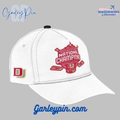 NCAA Denver Hockey Champions 2024 White Combo Hoodie Pants Cap