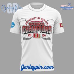 NCAA Denver Hockey Champions 2024 White Shirt