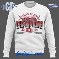 NCAA Denver Hockey Champions 2024 White Sweatshirt