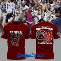 NCAA South Carolina Gamecocks Womens Basketball National Champions 2024 Red TShirt 1 SAbHn.jpg