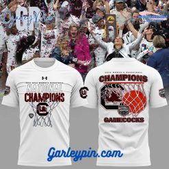 NCAA South Carolina Gamecocks Womens Basketball National Champions 2024 White TShirt 1 nwqit.jpg