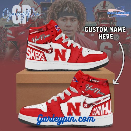 Nebraska Cornhuskers NCAA Custom Name Air Jordan 1 Sneaker