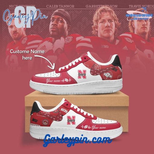 Nebraska Cornhuskers NCAA Custom Name Nike Air Force 1 Sneaker