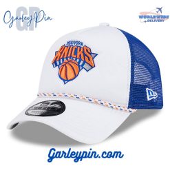 New York Knicks New Era White Blue Hat