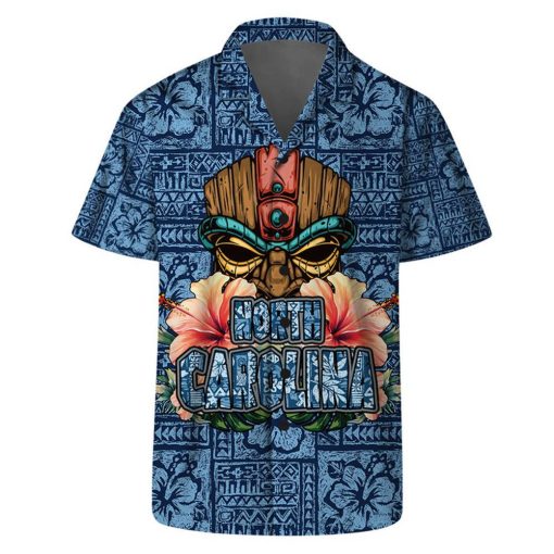 North Carolina Tar Heels  NCAA  Aloha Tiki Pattern Hawaiian Set