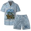 North Carolina Tar Heels  NCAA  Aloha Tiki Pattern Hawaiian Set