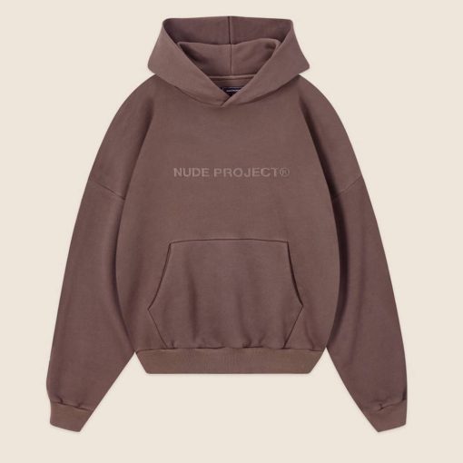 Nude Project Boxy Washed Brown Hoodie