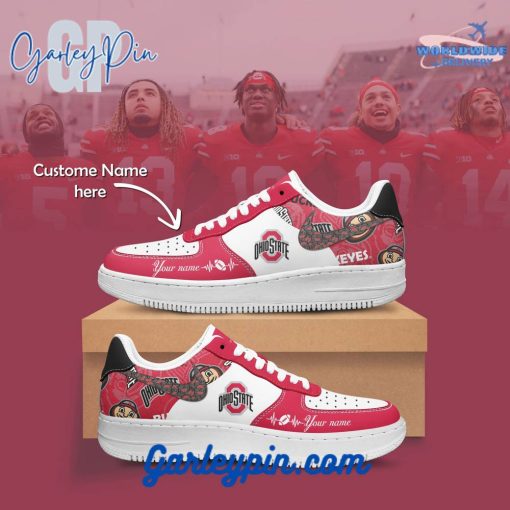 Ohio State Buckeyes NCAA Custom Name Nike Air Force 1 Sneaker