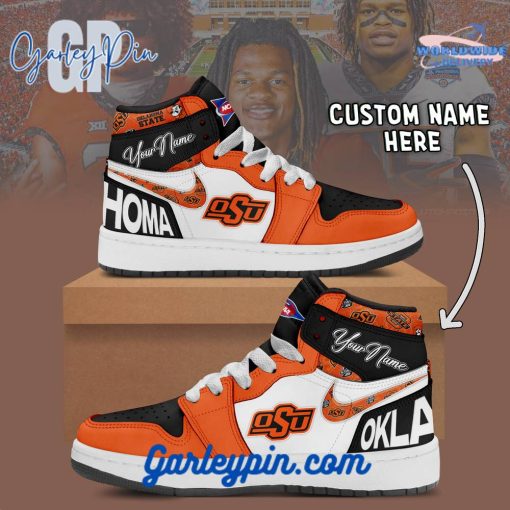 Oklahoma State Cowboys NCAA Custom Name Air Jordan 1 Sneaker