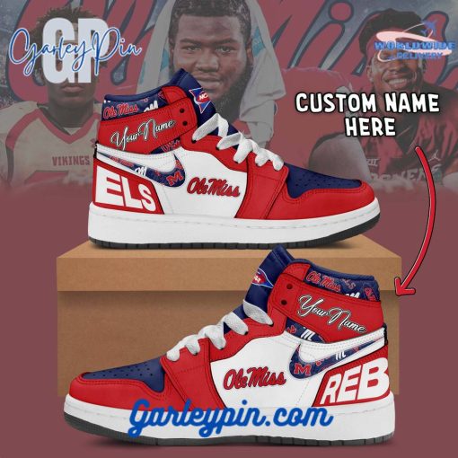 Ole Miss Rebels NCAA Custom Name Air Jordan 1 Sneaker