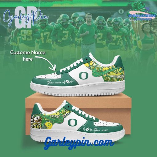 Oregon Ducks NCAA Custom Name Nike Air Force 1 Sneaker