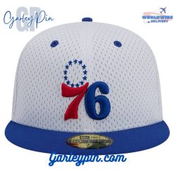 Philadelphia 76ers New Era Throwback White Royal Snapback Hat