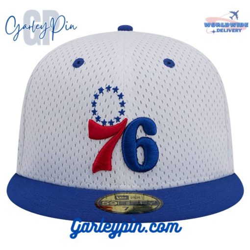 Philadelphia 76ers New Era Throwback White  Royal Snapback Hat