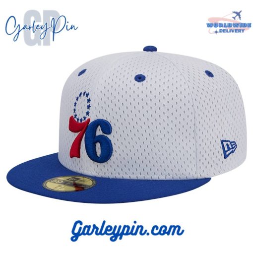 Philadelphia 76ers New Era Throwback White  Royal Snapback Hat