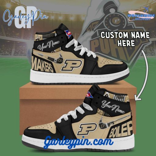 Purdue Boilermakers NCAA Custom Name Air Jordan 1 Sneaker