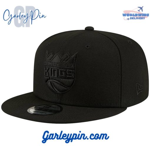 Sacramento Kings New Era Black On Black Snapback Hat