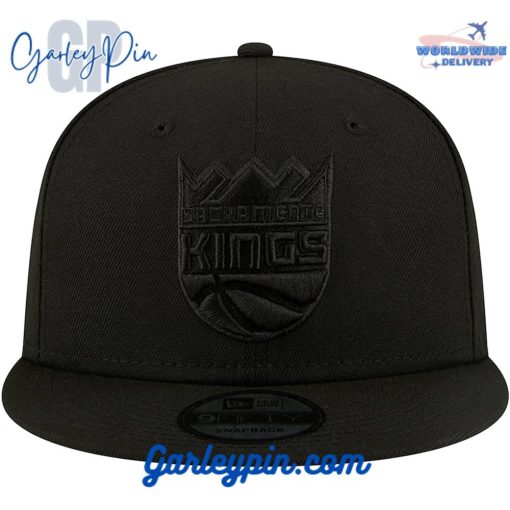 Sacramento Kings New Era Black On Black Snapback Hat