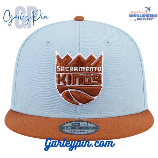 Sacramento Kings New Era Light Blue  Brown Snapback Hat