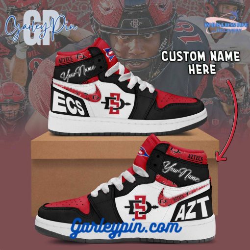 San Diego State Aztecs NCAA Custom Name Air Jordan 1 Sneaker