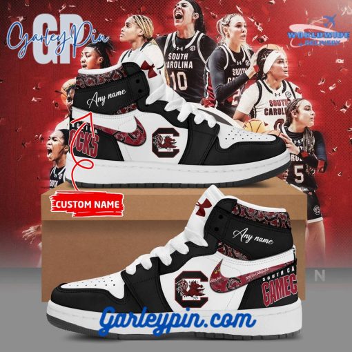 South Carolina Gamecocks 2024 NCAA Women’s Basketball National Champions Black Air Jordan 1 Sneakers