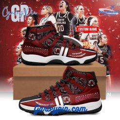 South Carolina Gamecocks 2024 NCAA Women’s Basketball National Champions Red Air Jordan 11 Sneakers